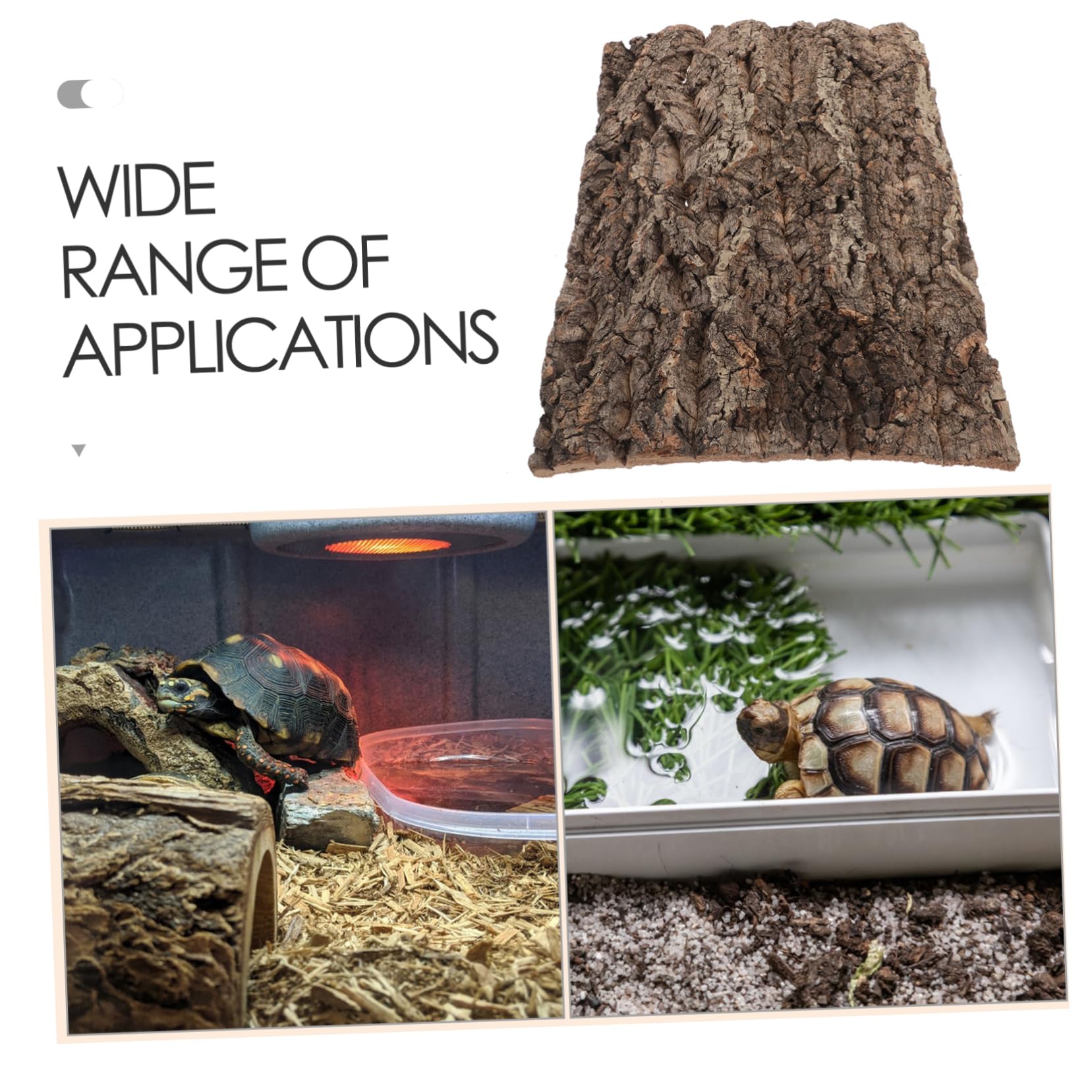 Decoración Natural De Corteza De Alcornoque para Terrarios y Acuarios De Reptiles Instalación Fácil y Ligera Atractivo Visual para Dragones Barbudos Geckos y Hábitats De