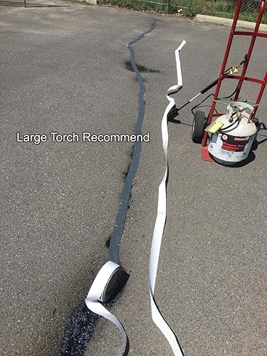 Miniatura 3 de (615) EWT - Cinta de reparación de juntas y grietas de asfalto para estacionamiento, cinta de reparación de llenado en caliente de 50 pies de largo