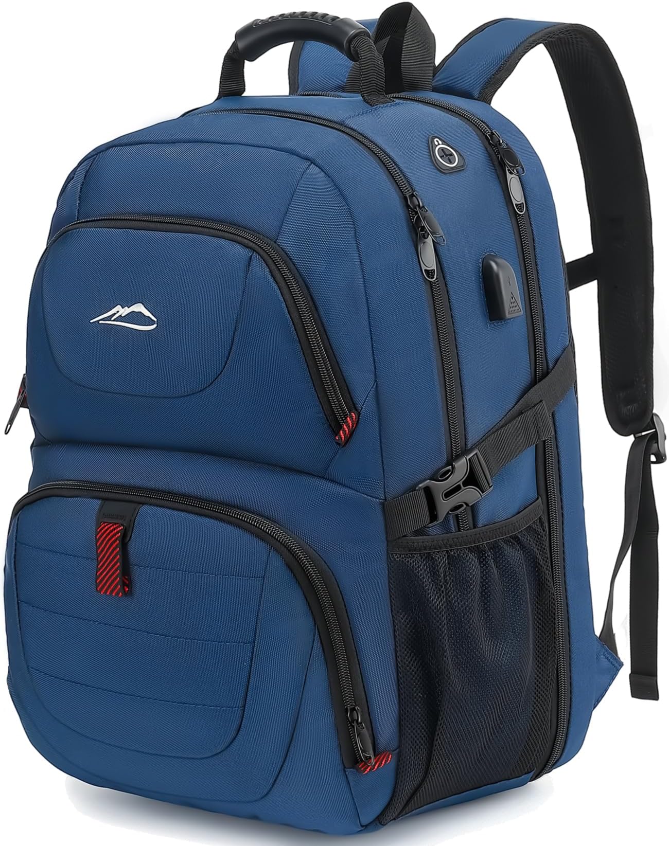 ProEtradeTravel Extra Large Laptop Backpack School Business Anti Theft Bookbag Fits 17 Inch Laptop with USB Charging Port, Blue, 17 inch
