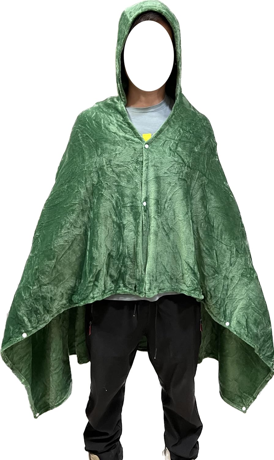 Anime Throw Blanket Flannel Fleece Blanket Cosplay Hooded Cloak Shawl Wrap Nap Quilt