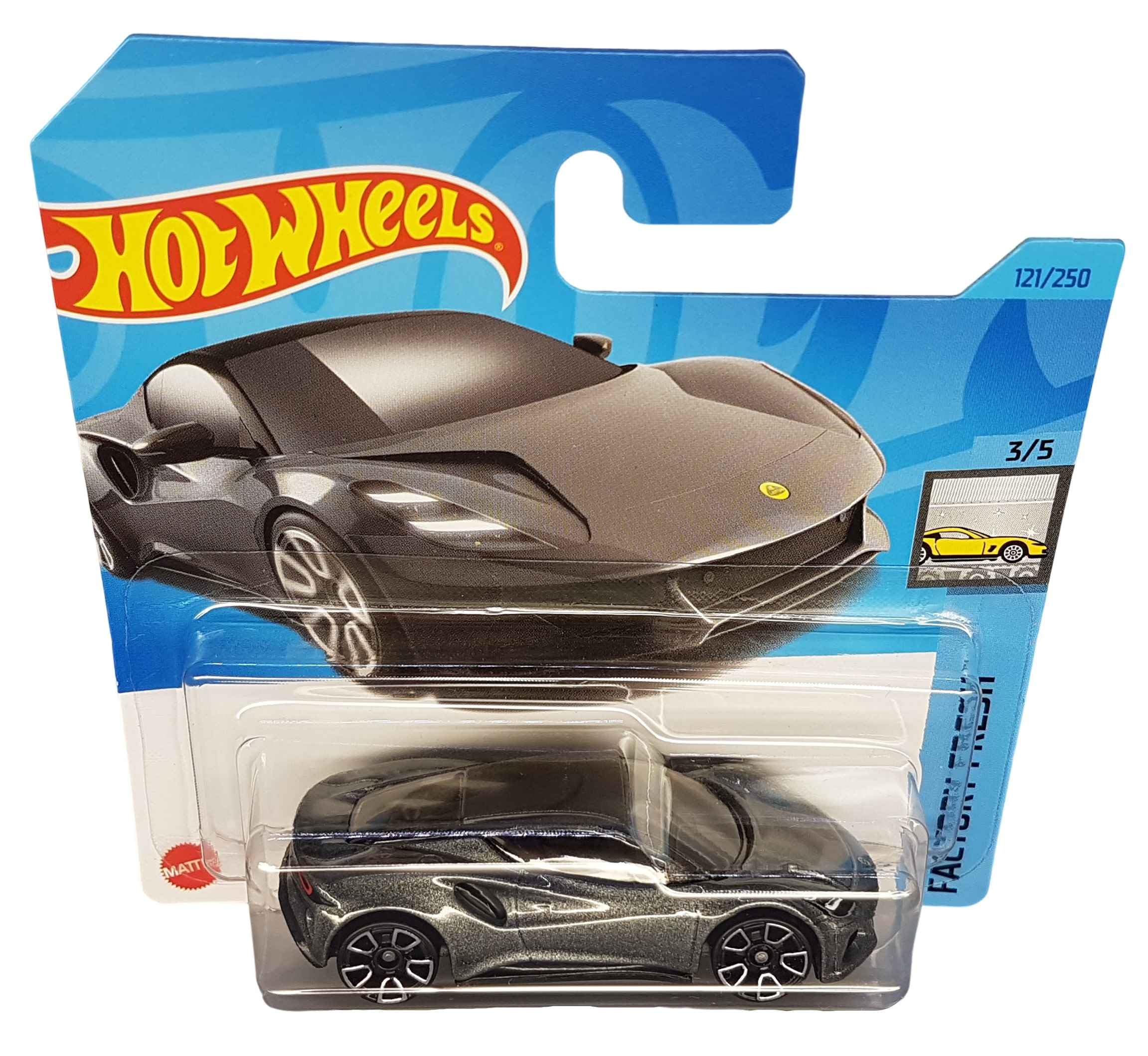 Hot Wheels - Lotus Emira - Factory Fresh 3/5 - HKK78 - Short Card - Mid Engine Sports Car - Metallic Grey - Mattel 2023 - Image 2