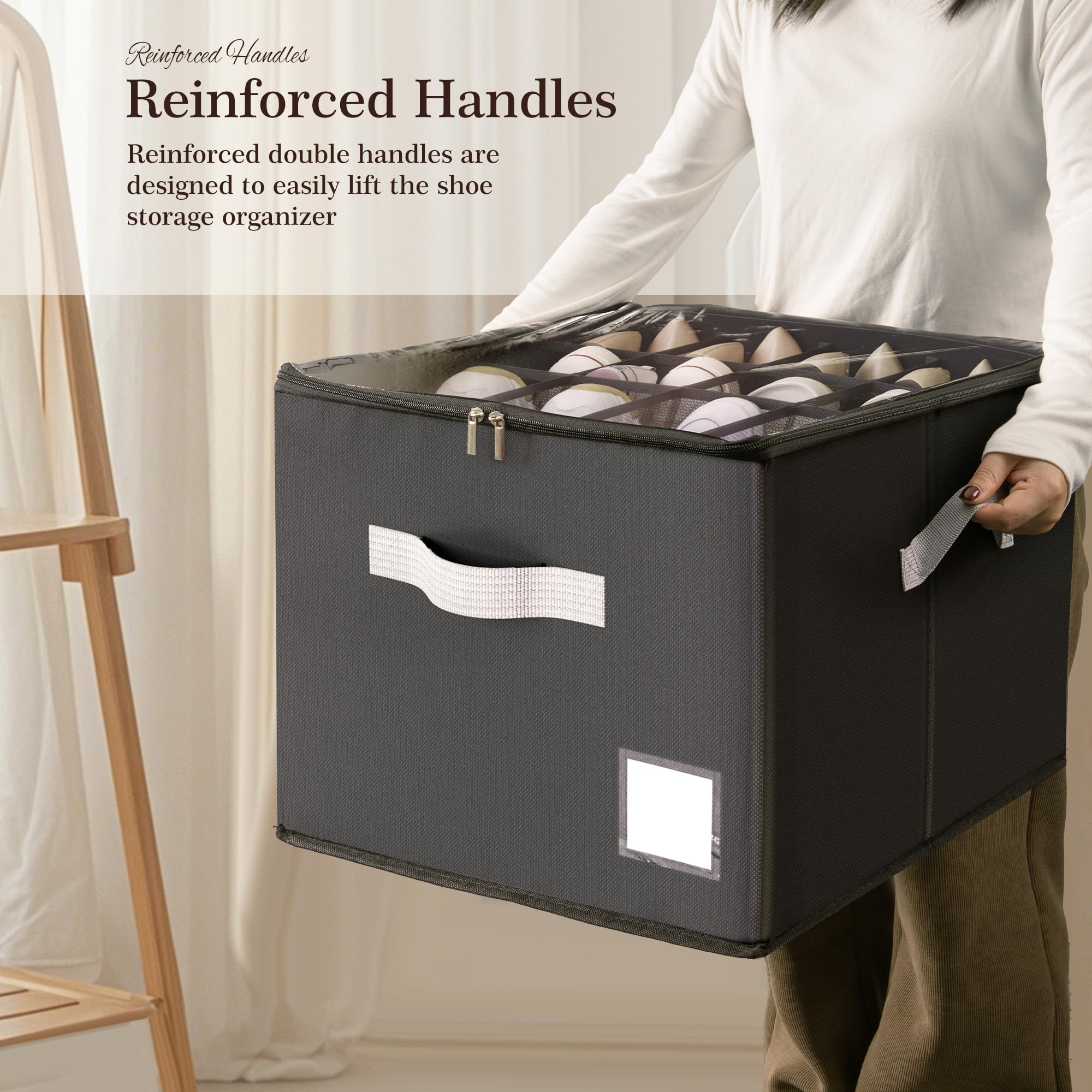 Amazon.com: Criusia Shoe Organizer for Closet, Foldable Shoe