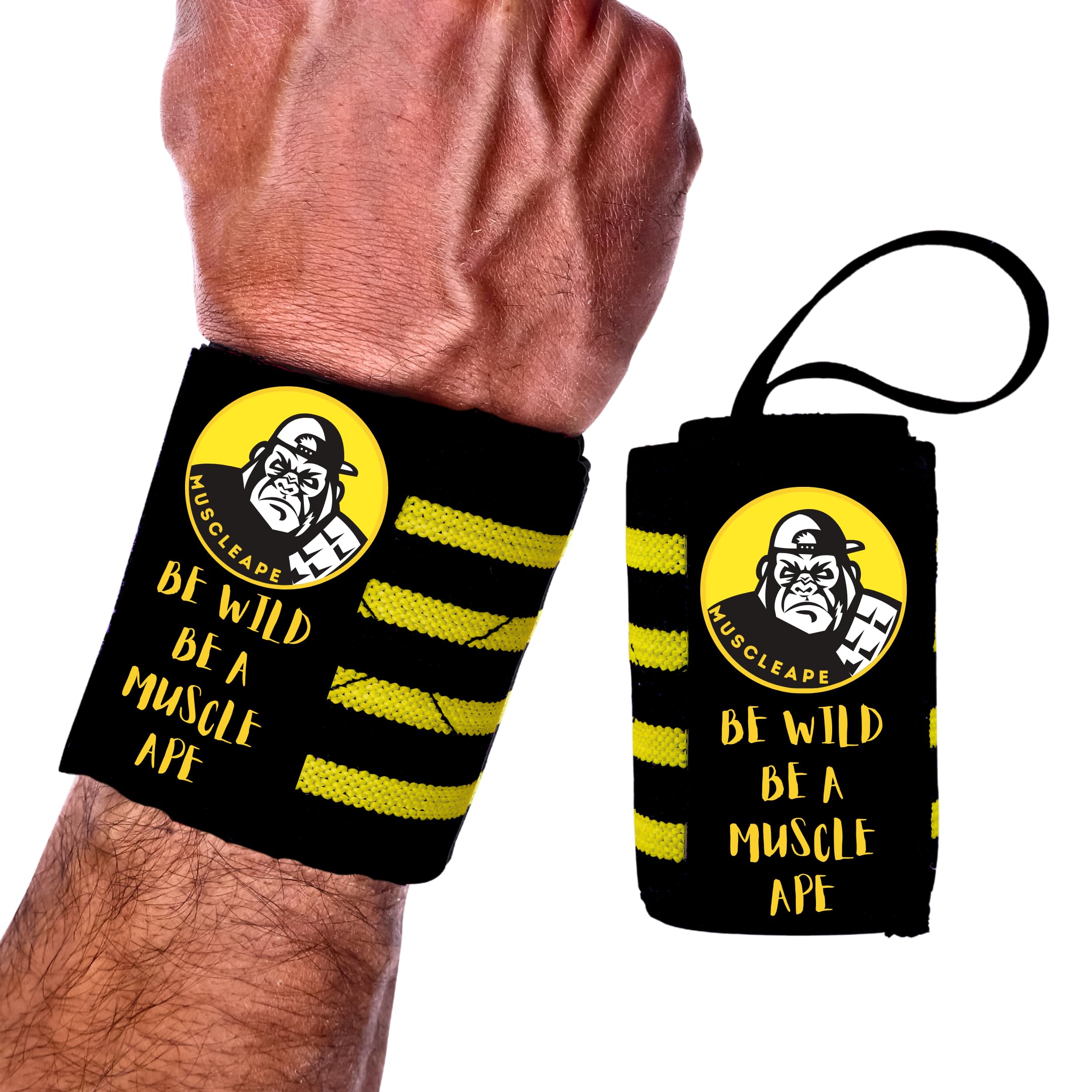 Muscleape Wrist Supporter for Gym Wrist Band for Men Gym & Women with Thumb Loop Straps - Wrist Wrap Gym Accessories for Men Hand Grip & Wrist Support Sports Straps for Gym, Weightlifting. (B0CRRTW837) Amazon Price History, Amazon Price Tracker