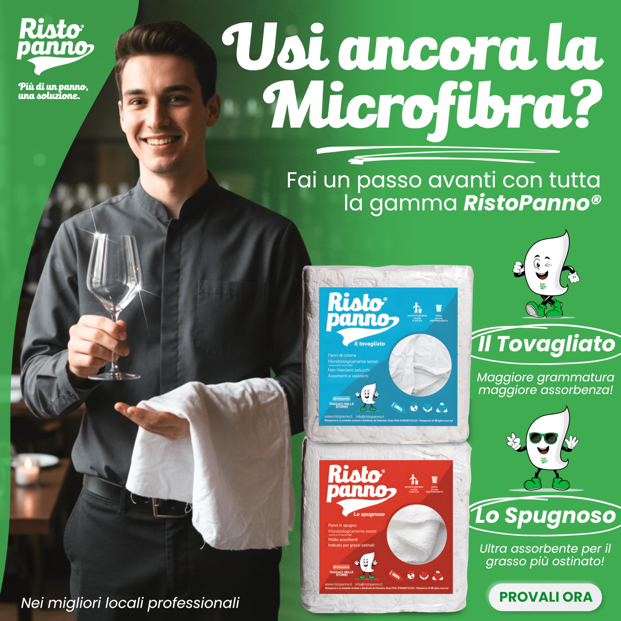 Panni Multiuso Stracci Bianchi Cotone Box 9 kg 40/50 x 50/60cm Alta Assorbenza Zero Pelucchi