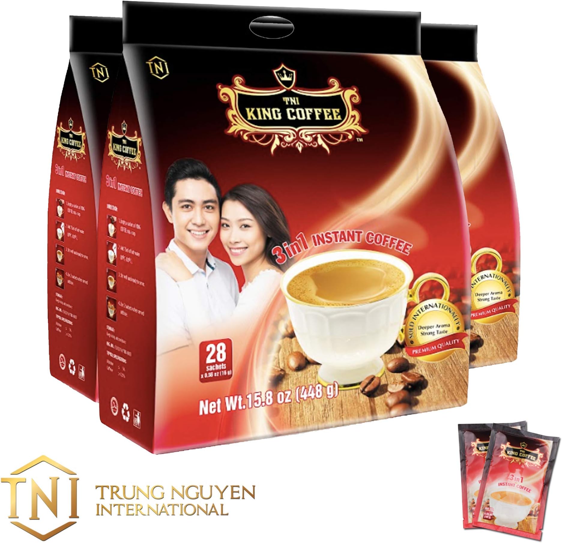 TNI Trung Nguyen King Coffee (Instant Coffee Powder, 16g Sachets) (3in1 28s)