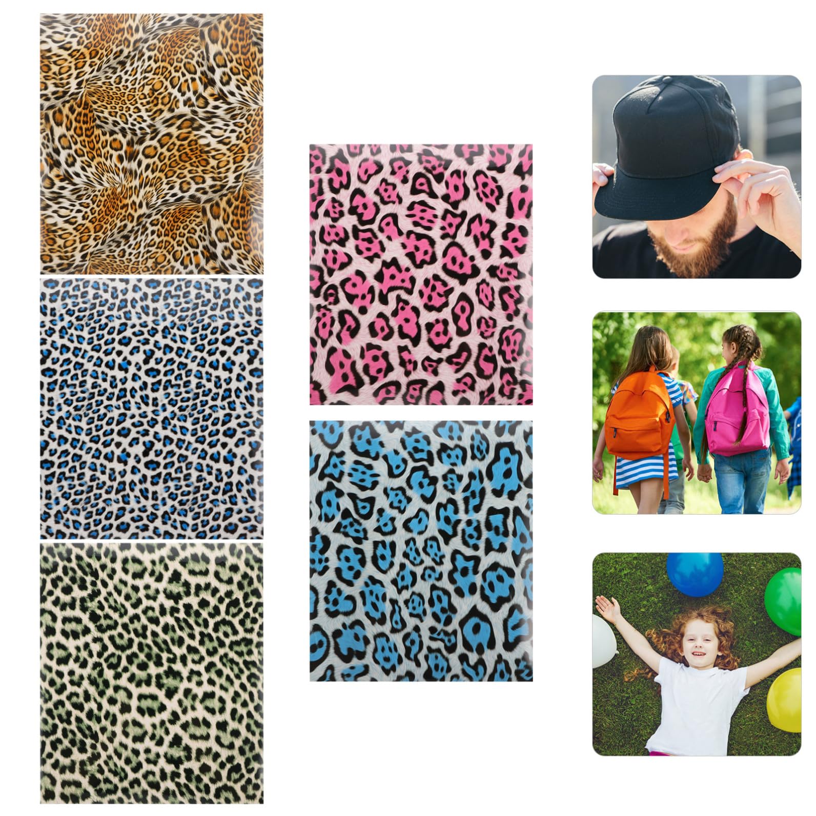 jojofuny 10blätter Teiliges Pu Heat Transfer Film Leopardmusterte Bügelfolie Für Textilien Einfache Anwendung Und Klebeeigenschaften Zum Verzieren Von T-shirts Schuhen Mützen Geeignet Für m