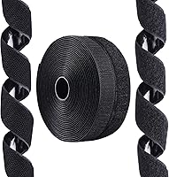 Vista 1 de Rollo de cierre adhesivo de cinta adhesiva de 1 pulgada x 27 pies, tiras autoadhesivas de nailon resistentes para el hogar, oficina, escuela, auto