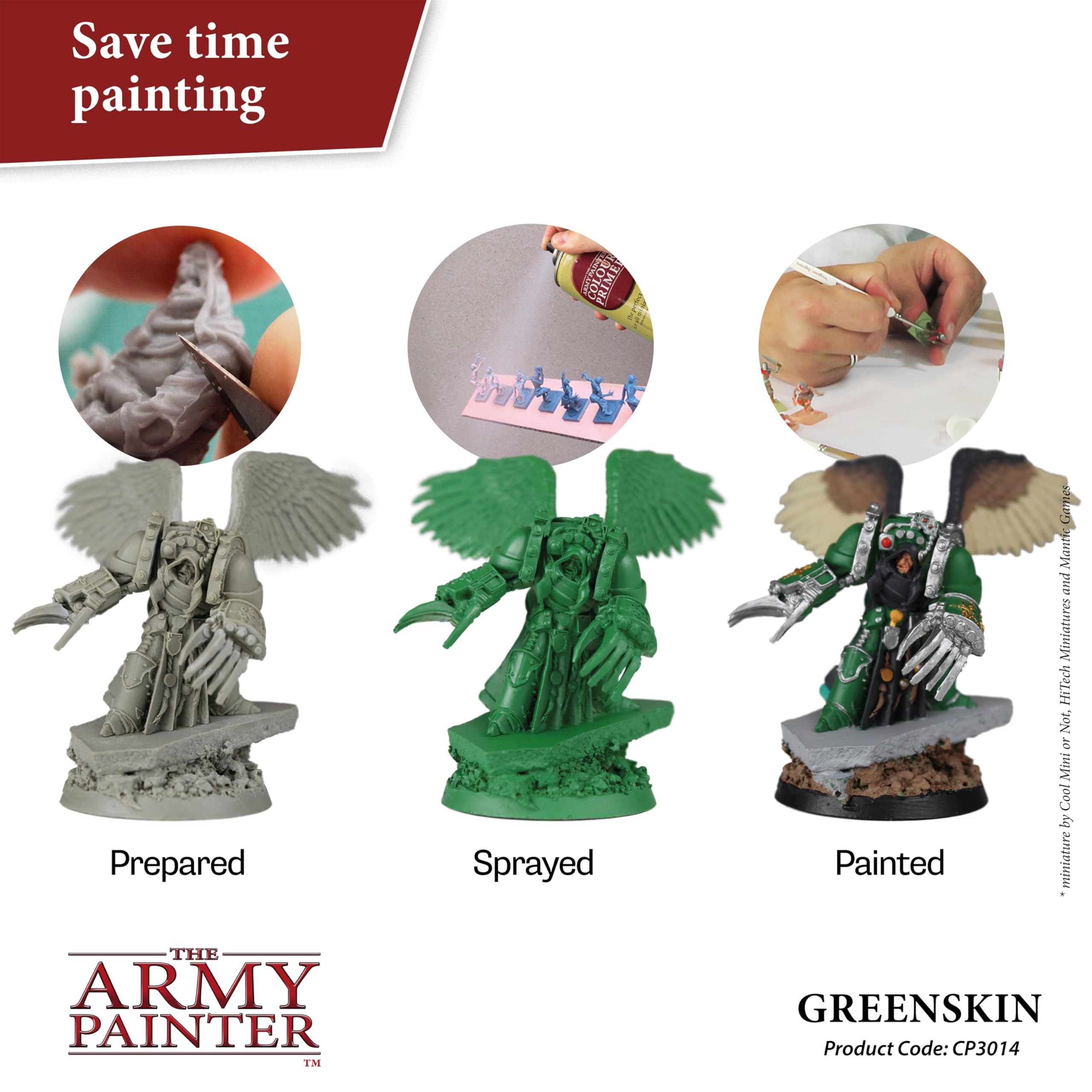 The Army Painter Colour Primer, Greenskin 400 ml podkład w sprayu, Primer Spray, lakier akrylowy w sprayu do malowania i figurek Warhammer