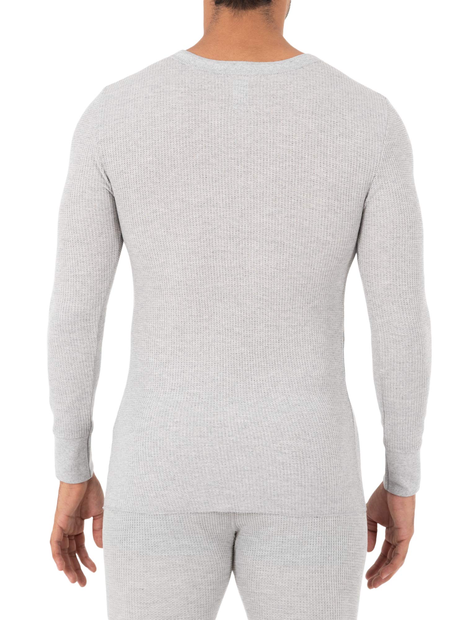 Fruit of The Loom Classic Midweight Waffle Thermal Henley Top Camisa de Ropa Interior térmica Hombre (Pack de 1)