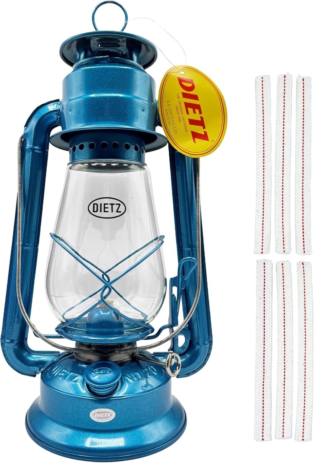 Light of Mine - Dietz #20 Junior Oil Lantern Replacement Kit Including Replacement Globe, Burner, and 100% Cotton 5/8" Wick Strips