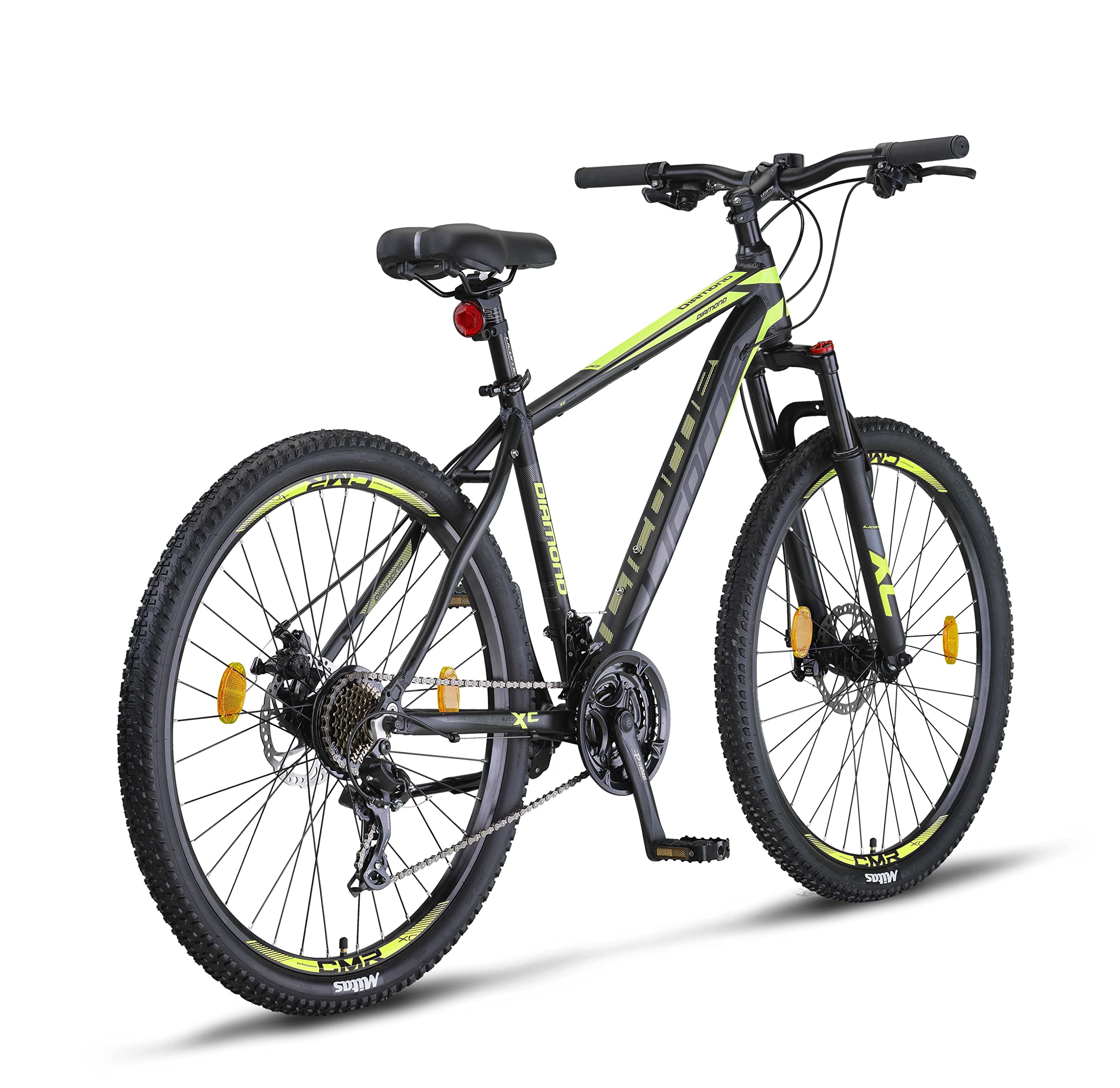 Licorne Bike - Mountain bike Diamond in alluminio, bicicletta per adolescenti, uomini e donne, cambio a 21 marce, freno a disco, forcella anteriore regolabile 26, 27,5 e 29 pollici