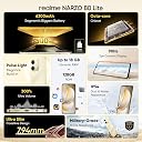 realme NARZO 80 Lite 4G (Beach Gold 2026, 4GB+64GB) | 6300mAh Segment's Biggest Battery | 7.94mm Slim Design | 300% Ultra Volume | Pulse Light: 9 Colors, 5 Glow Modes | Ai Assist gallery image