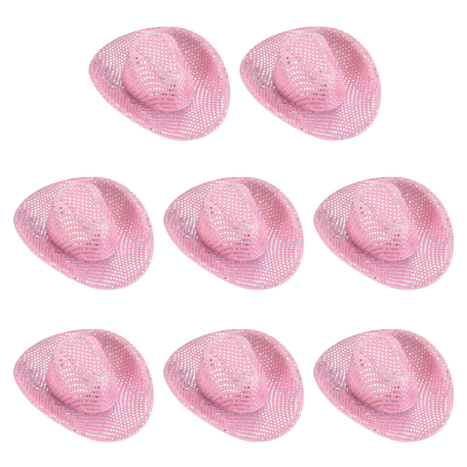 PATIKIL Mini Cowboy Hats, 8 Pcs Miniature Western Cowboy Hat for Crafts Party Decoration, Doll Pet Dress Up