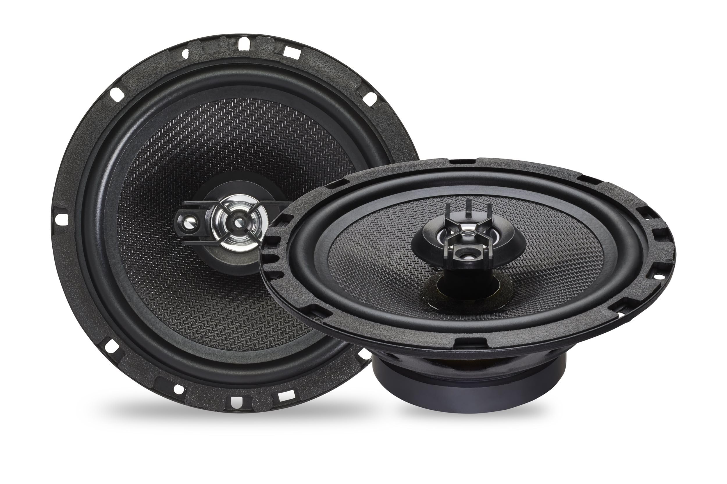 Caliber Haut Parleur Voiture - 2X Enceinte Voiture 120W - FM - SD - USB - AUX - 30 mm Mylar Dome Tweeters - Noir - 6,5 Pouces