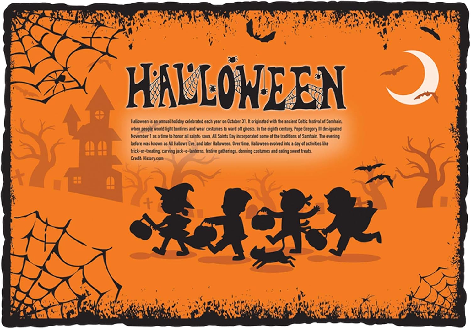 Halloween Fun Paper Placemats - 10in. X 14in. (75)