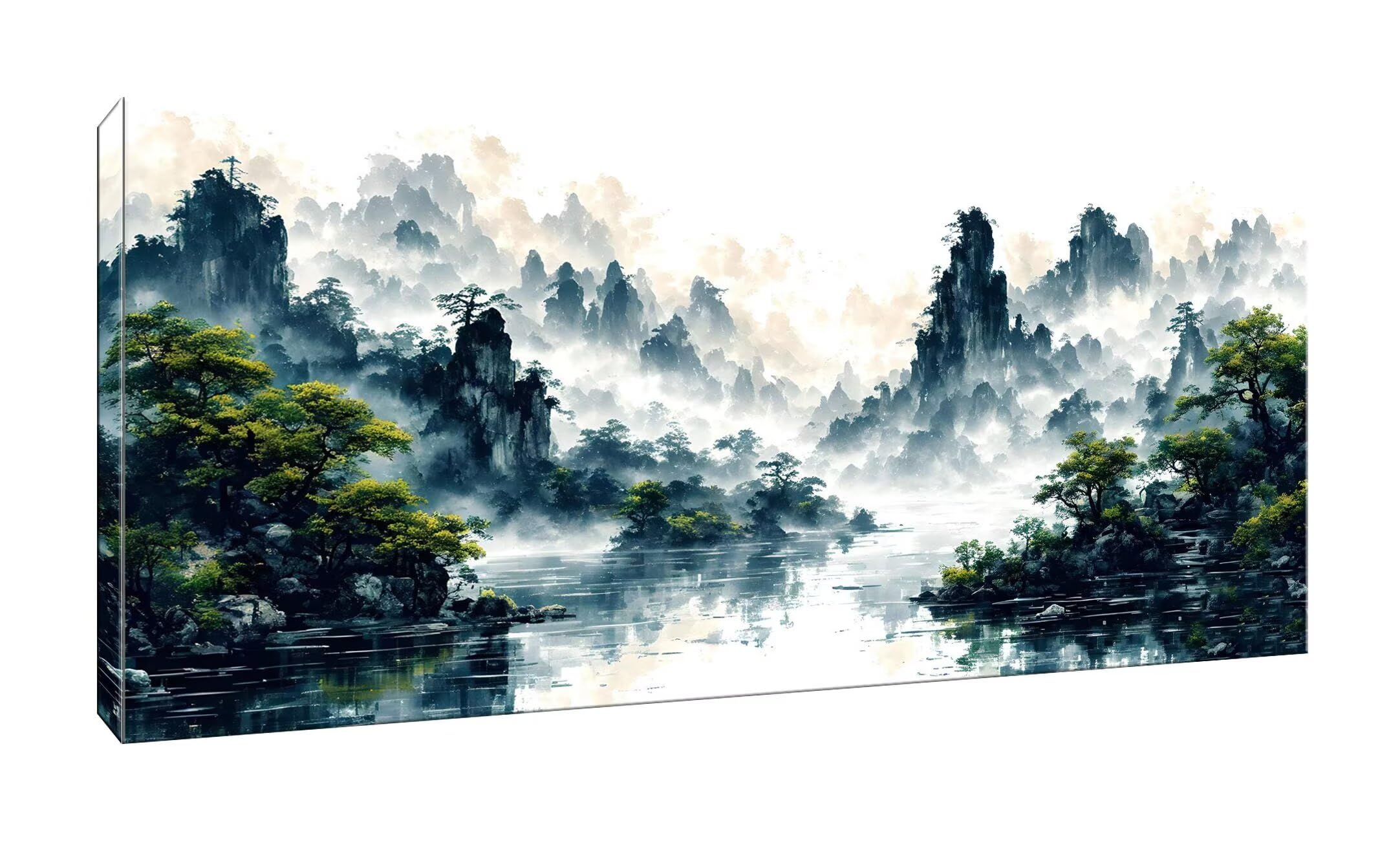 Malen Nach Zahlen Erwachsene xxl, Paint by Numbers Malen Nach Zahlen Landschaft, DIY Geschenk Art mit Pinseln und Acrylfarben Handgemalt Ölgemälde Leinwand für Home Décor, Ohne Rahmen 80x160cm W-221