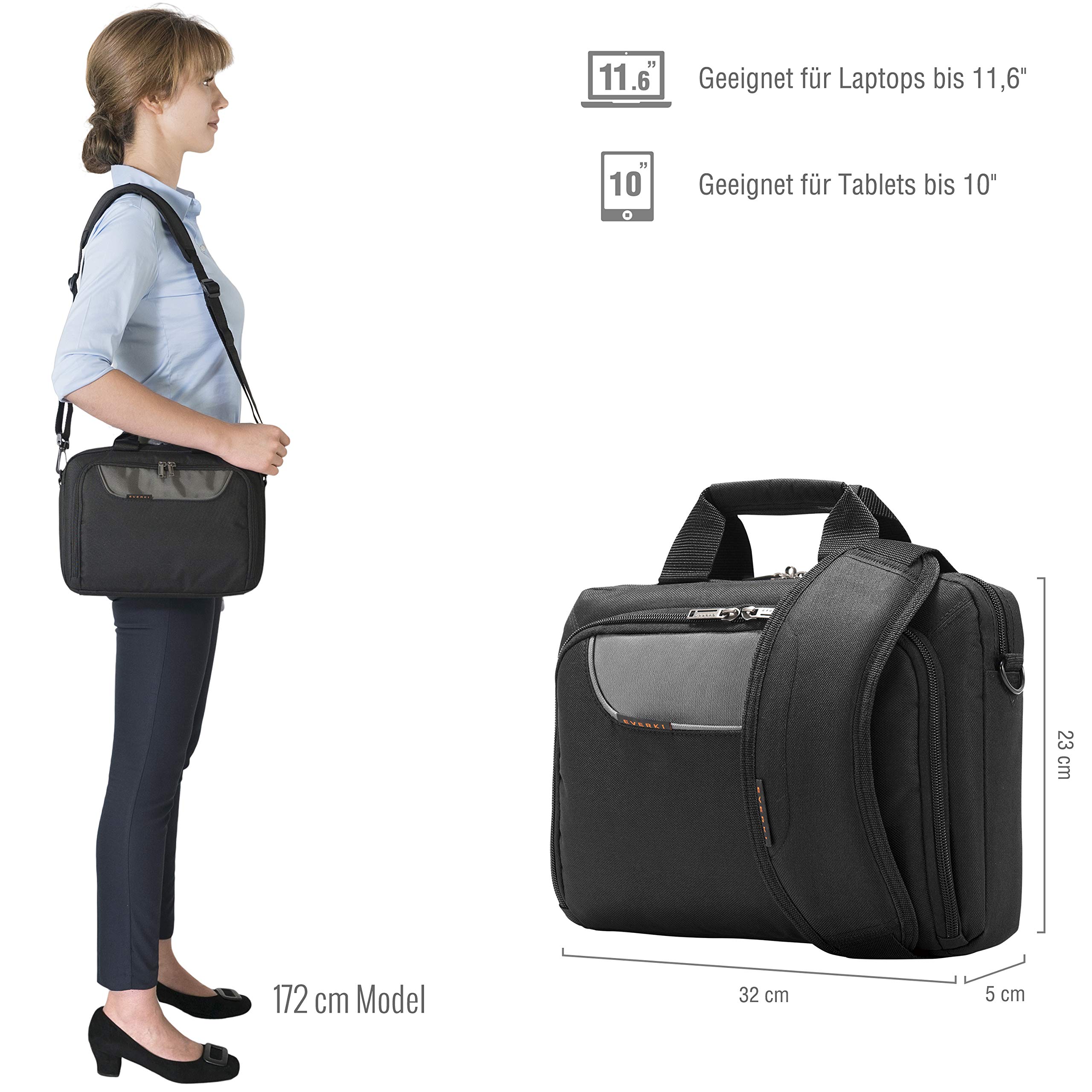 Everki Advance Laptoptasche für Notebooks 18,4 Zoll und 17,3 Zoll (schwarz)