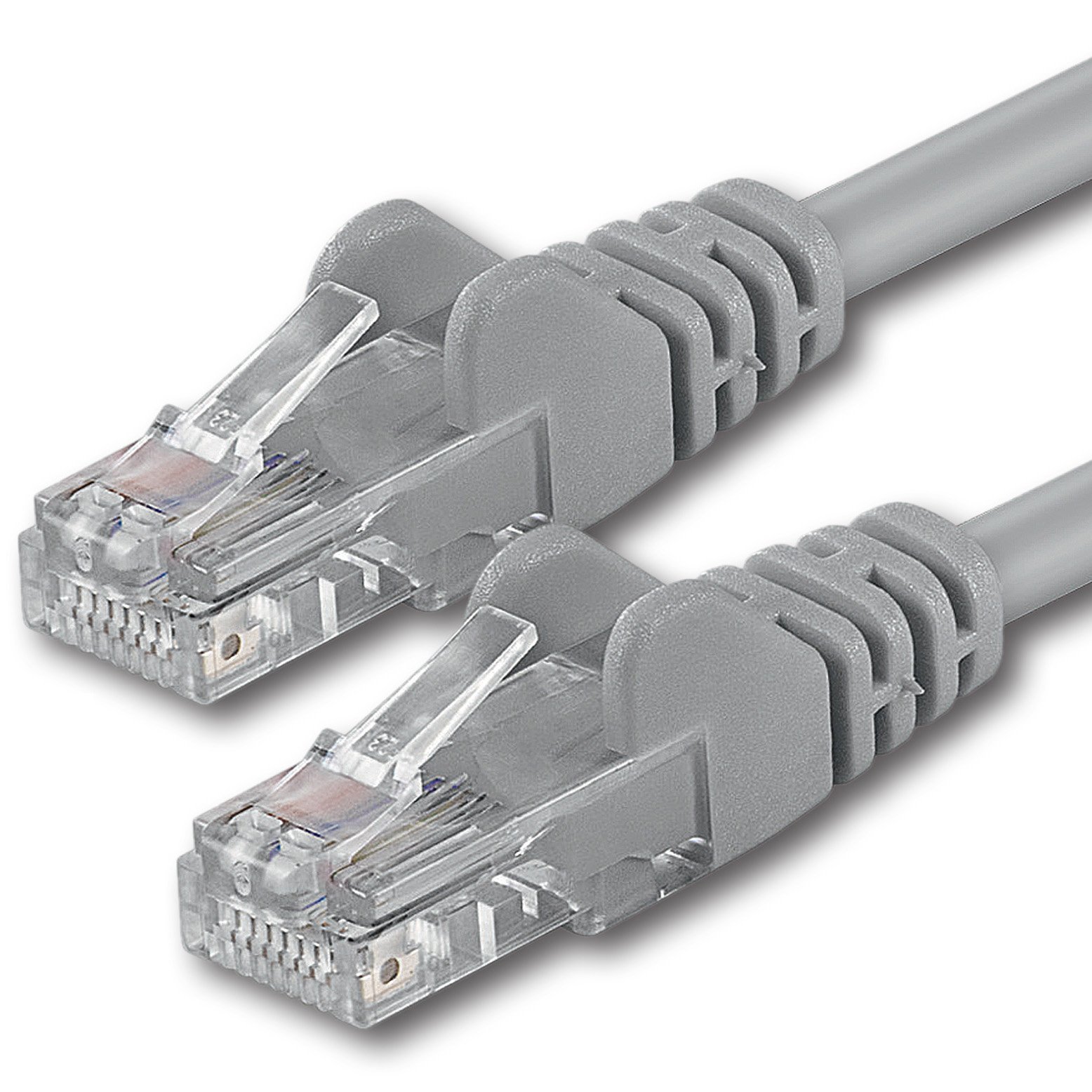 1aTTack.de 0,5m - grau - 1 Stück - CAT.6 CAT6 Ethernet-Lan-Netzwerk-Kabel 1000 Mbit/s Patchkabel