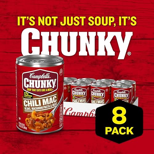 Miniatura 4 de Campbell's Chunky - Sopa de macarrones con ají, lata de 16.3 onzas, caja de 8