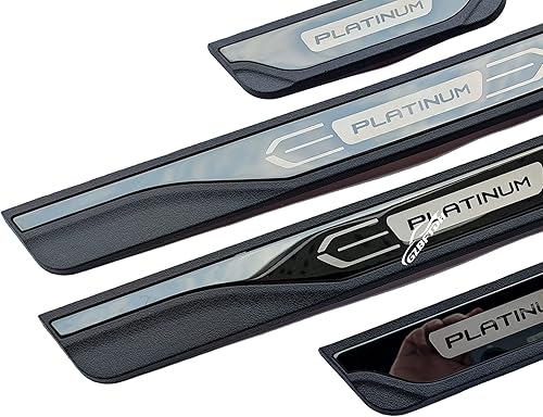 Miniatura 4 de Protector de rasguños para umbral de puerta de automóvil, accesorios Toyota Highlander, cubierta de placa protectora de entrada de puerta, juego de