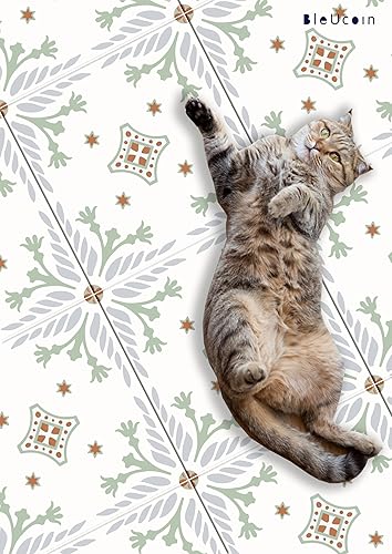 Miniatura 1 de Bleucoin Cuba - Adhesivos antideslizantes para azulejos de suelo de baño, cocina, lavadero, impermeables y extraíbles (12 34 pulgadas x 12 34