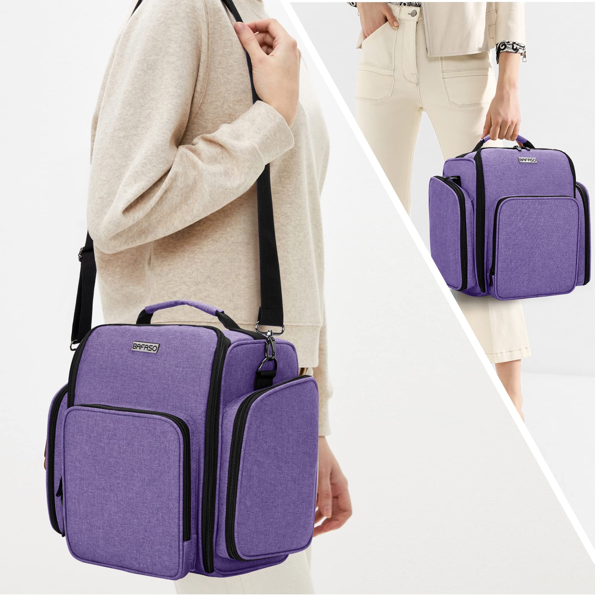 BAFASO Boite Rangement Huile Essentielles pour 72 Bouteilles, Violet