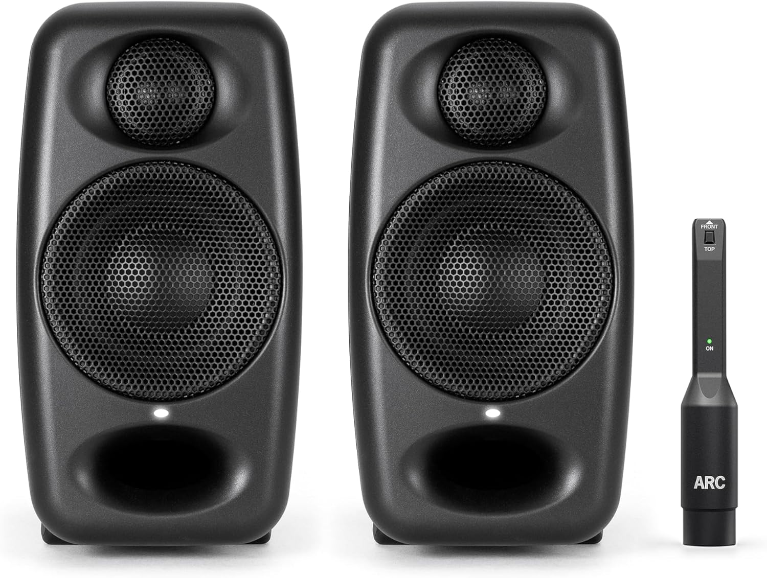 IK Multimedia Premium Version iLoud Micro Monitor Pro Black (Pair) 50 Watt Portable & Powerful Reference Studio Monitor, Class D High-Efficiency Amplifier, Custom-Made Drivers for Music Mixing - Image 2