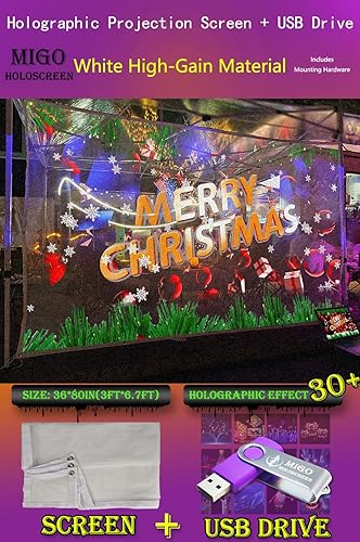 Shenanigans - Pantalla de proyección trasera holográfica ideal para travesuras, diversión familiar, Halloween y fiesta de cumpleaños y fiesta de Año