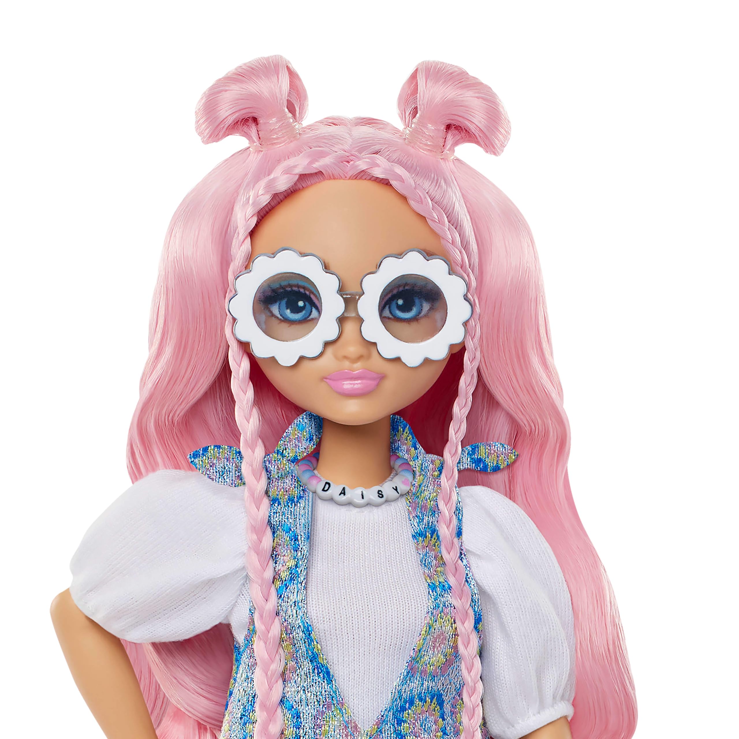 Barbie Lalka Dream Besties i akcesoria, ruchoma lalka Daisy Jean z wyjmowanymi modami i falującymi różowymi włosami, 9 utworów o tematyce DJ-skiej i muzycznej, JDD74