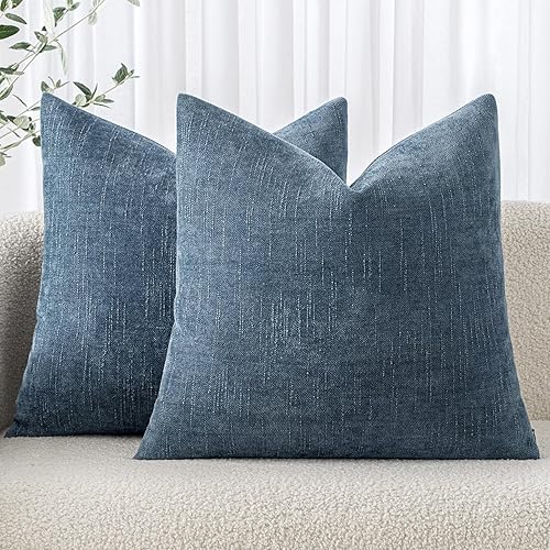 MIULEE Pack of 2 Decorative Throw Pillow Covers Soft Chenille
