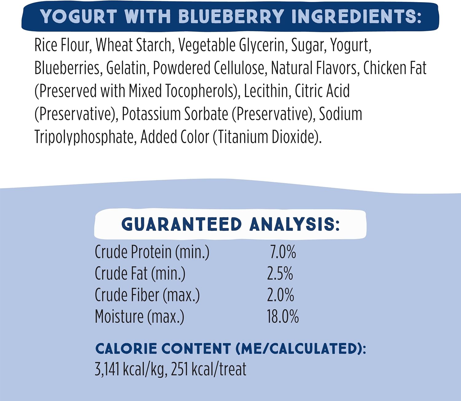 Ultra Chewy Yogurt with Blueberry Double Treat Bones: Long-Lasting Dog Treats Made in USA for Large and Small Breeds, Highly Digestible (24 Count)