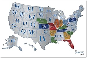 USA Photo Map - 50 States Travel Map