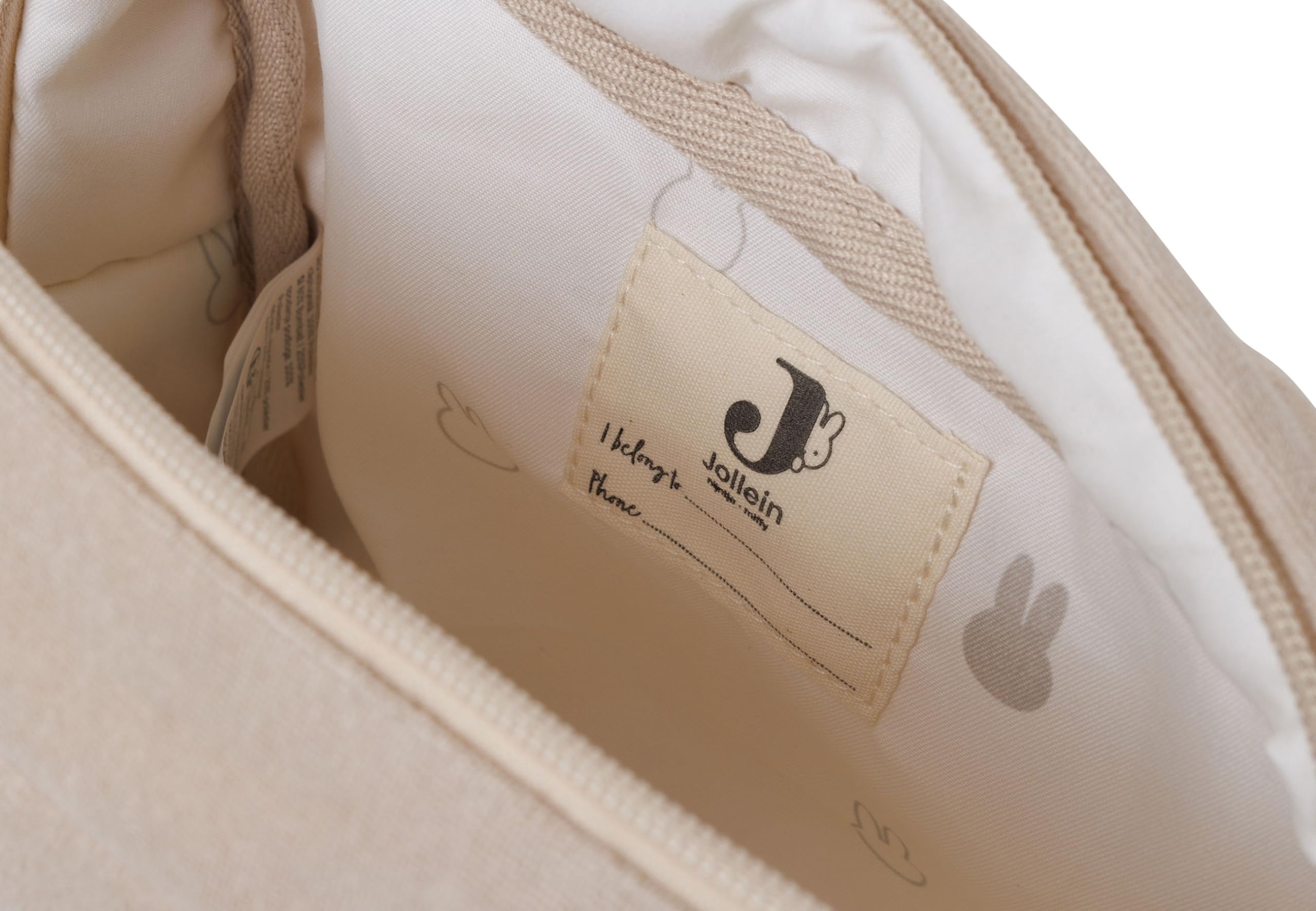 Jollein Sac à Langer en Tissu éponge - Miffy, Nougat - Trousse à Couches - Trousse de Maquillage - Organiseur - Beige