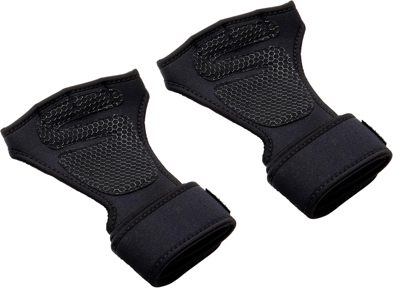 Mind Reader Pull-Up Glove Set, Secure Finger Holes, Textured Non-Slip Grip for Chin-Up Bars, Gymnastics, Circus Training, Aerial or Pole Fitness, Large, Black