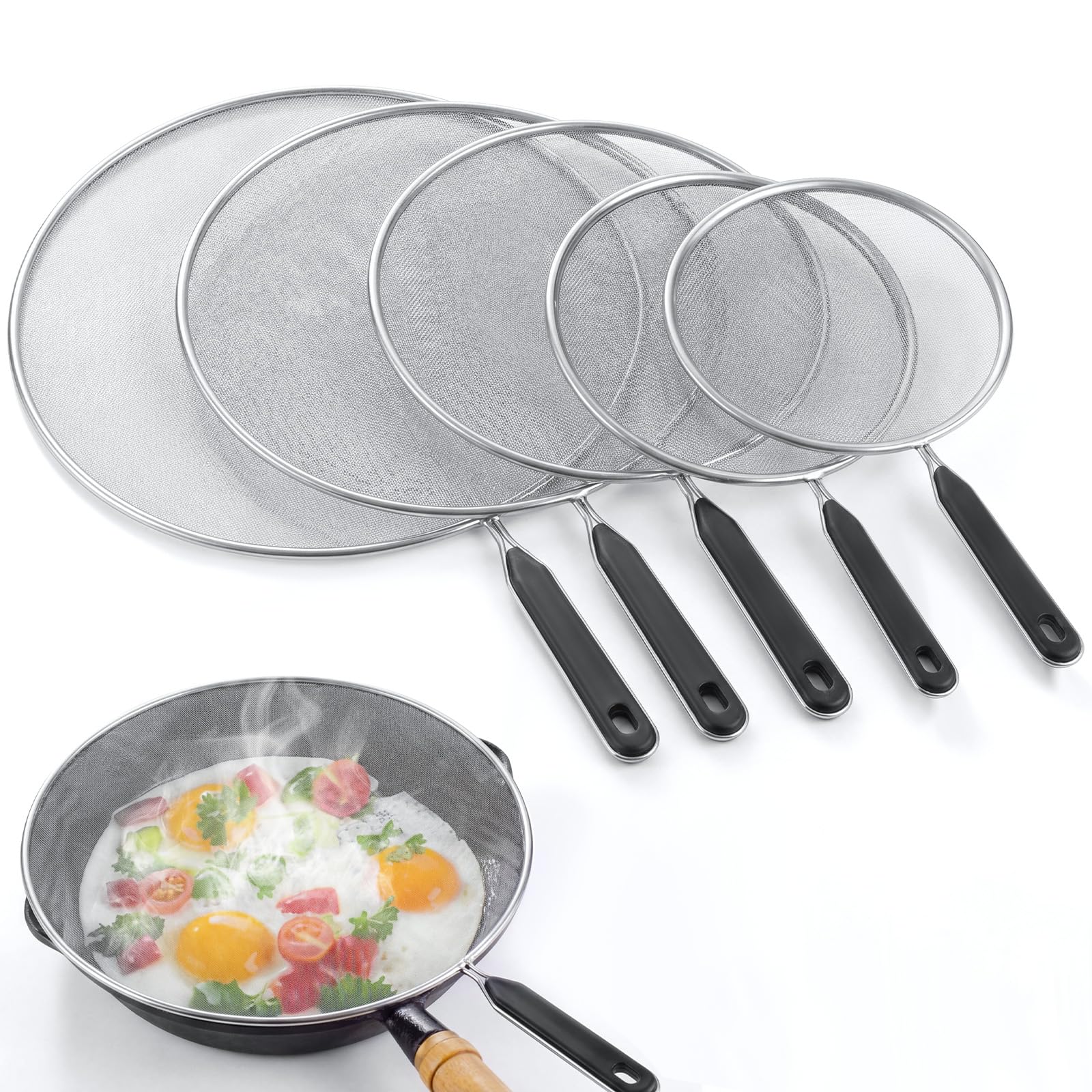 Protection anti-éclaboussures Gisafai pour cuisiner proprement en famille avec poêle et casserole