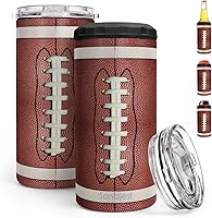 Vista 19 de SANDJEST Vaso de caza estilo madera con bandera americana 4 en 1, vaso termo de 12oz, enfriador de latas, funda protectora, vaso delgado de acero