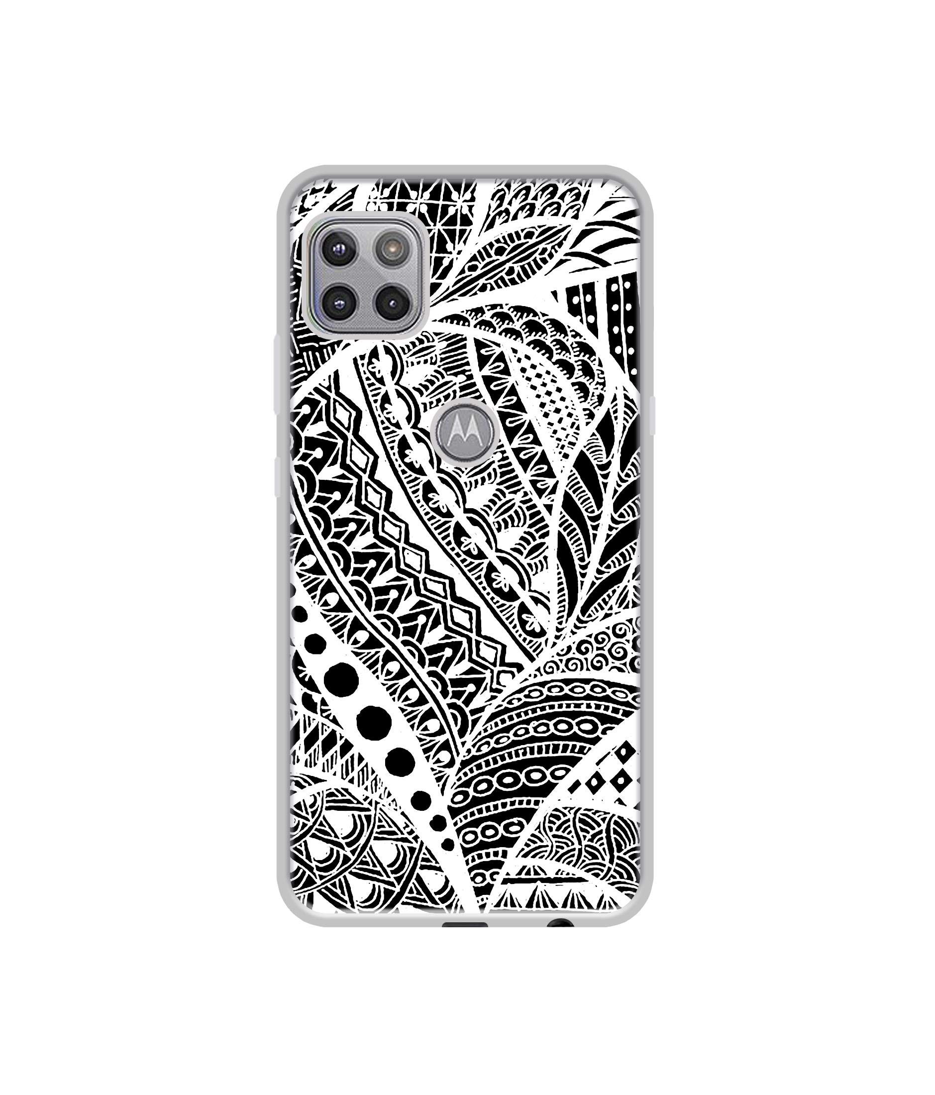 Amazon Brand - Solimo Designer Random White Pattern UV Printed Soft Back Case Mobile Cover for Motorola Moto G 5G