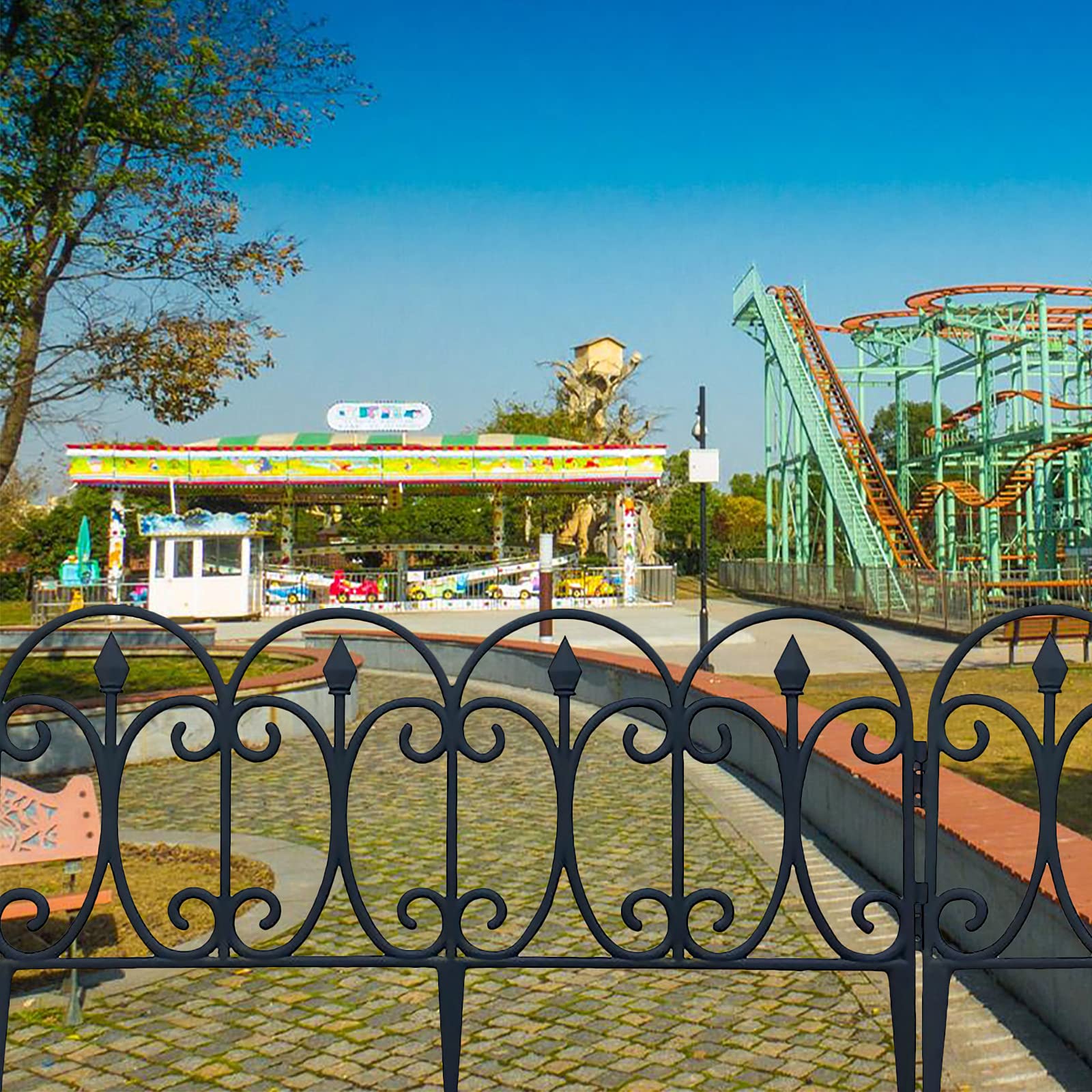 5 Szt. Patio Ogrodowe Mini Płotek Ogrodowy Obrzeża Krajobrazu Trawa Trawnik Kwietnik Granice Roślin Dekoracyjne Plastik Wielokrotnego Użytku Mały żywopłot Wystrój Zewnętrzny na(#1)