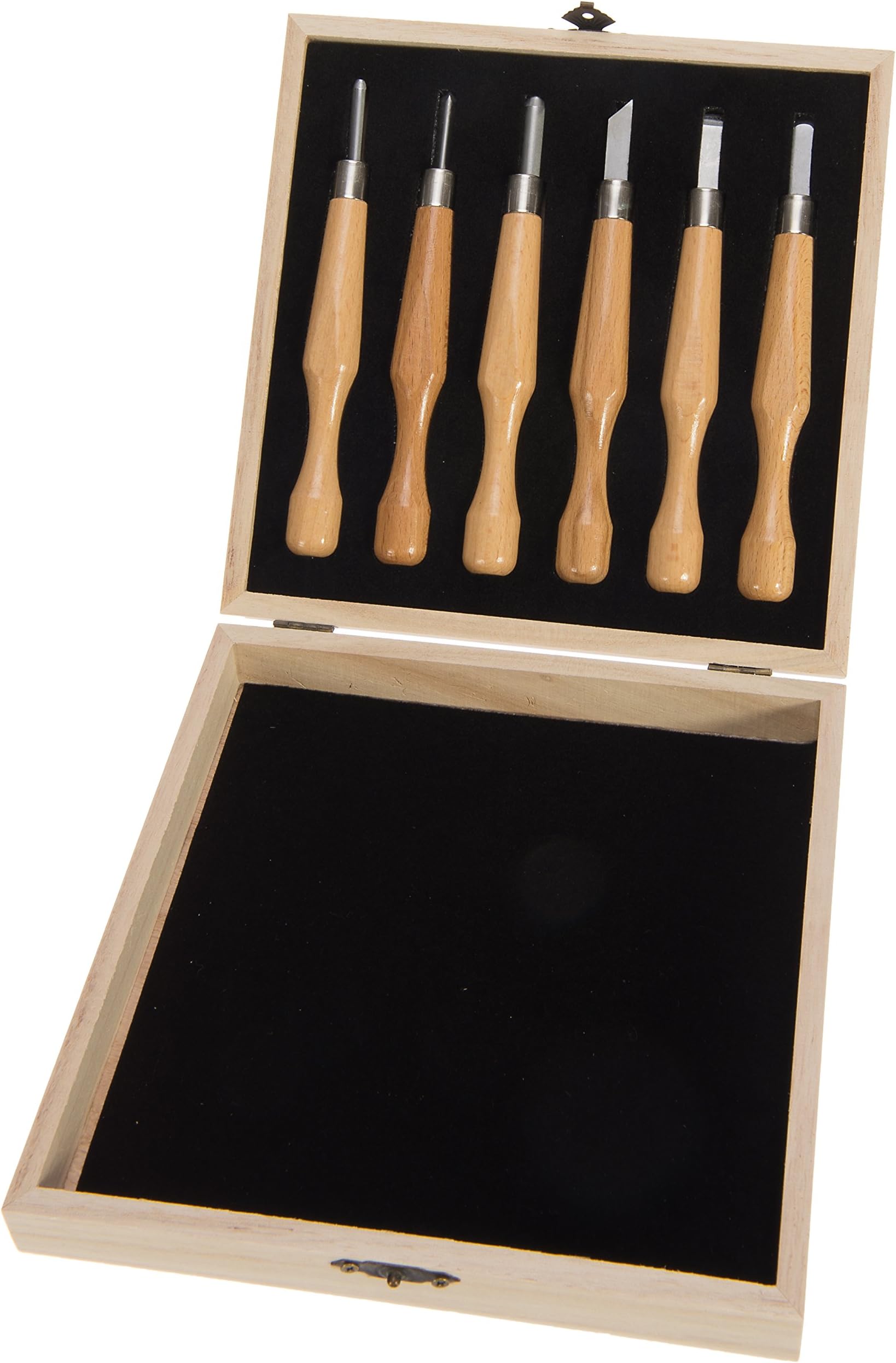 Cazul Goods Wood Carving Tool Set - 6 Pieces with Sturdy Storage Box