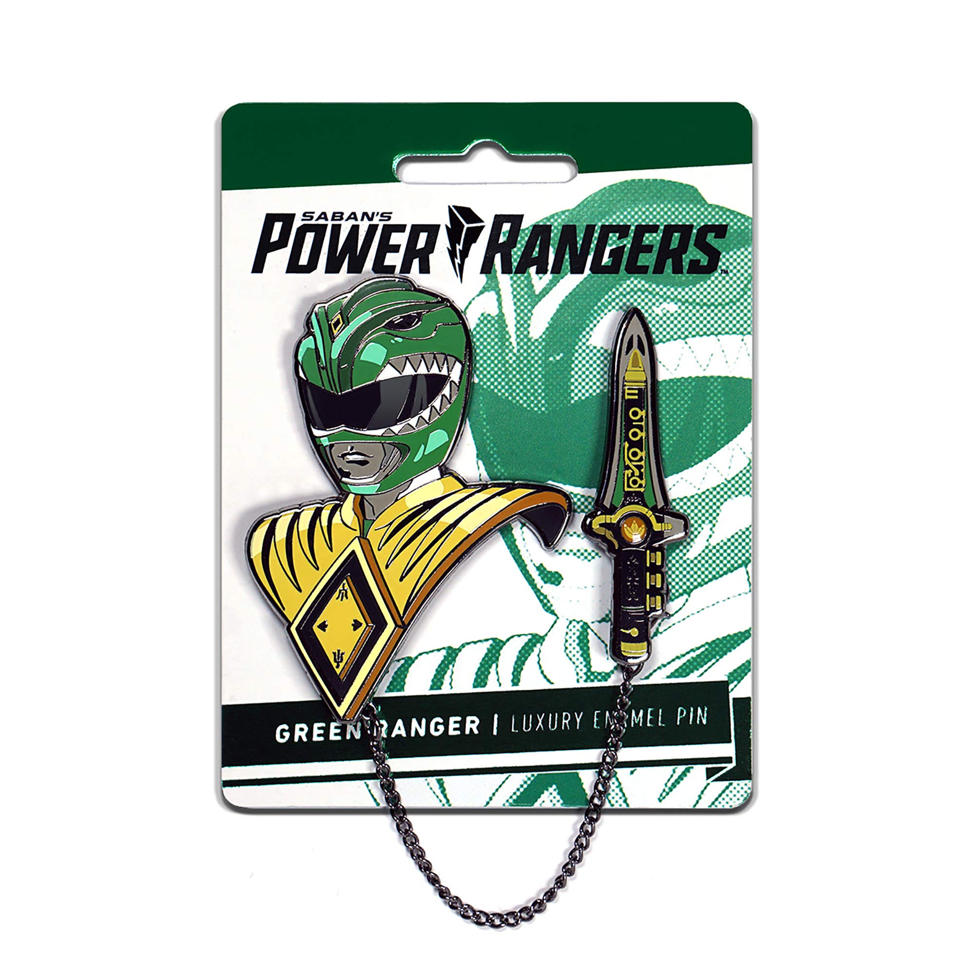 Amazon.com: Power Rangers - Green Ranger Icon Pin : Clothing, Shoes ...