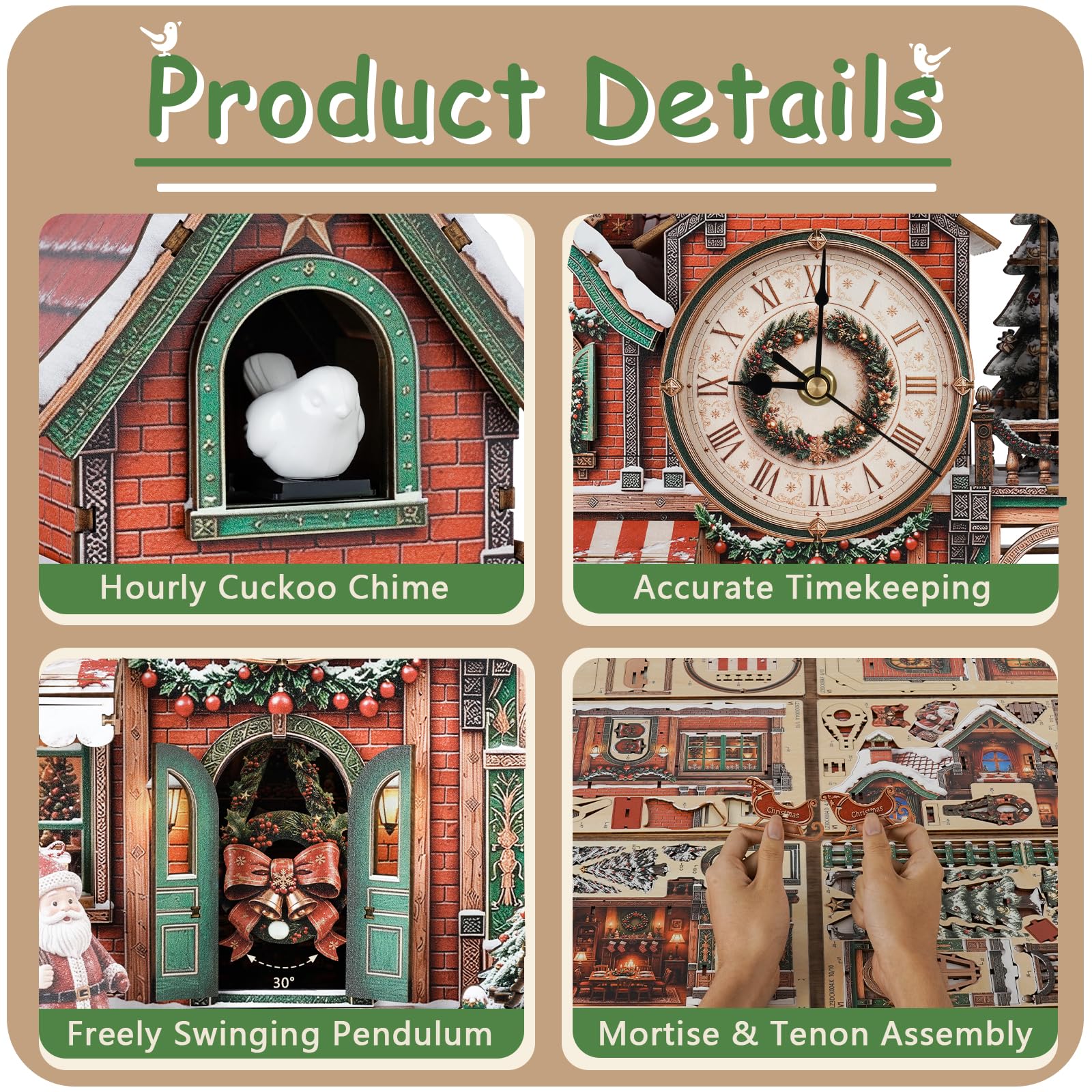 WOODBESTS Puzzle 3D in legno per adulti, kit modello case villaggio di