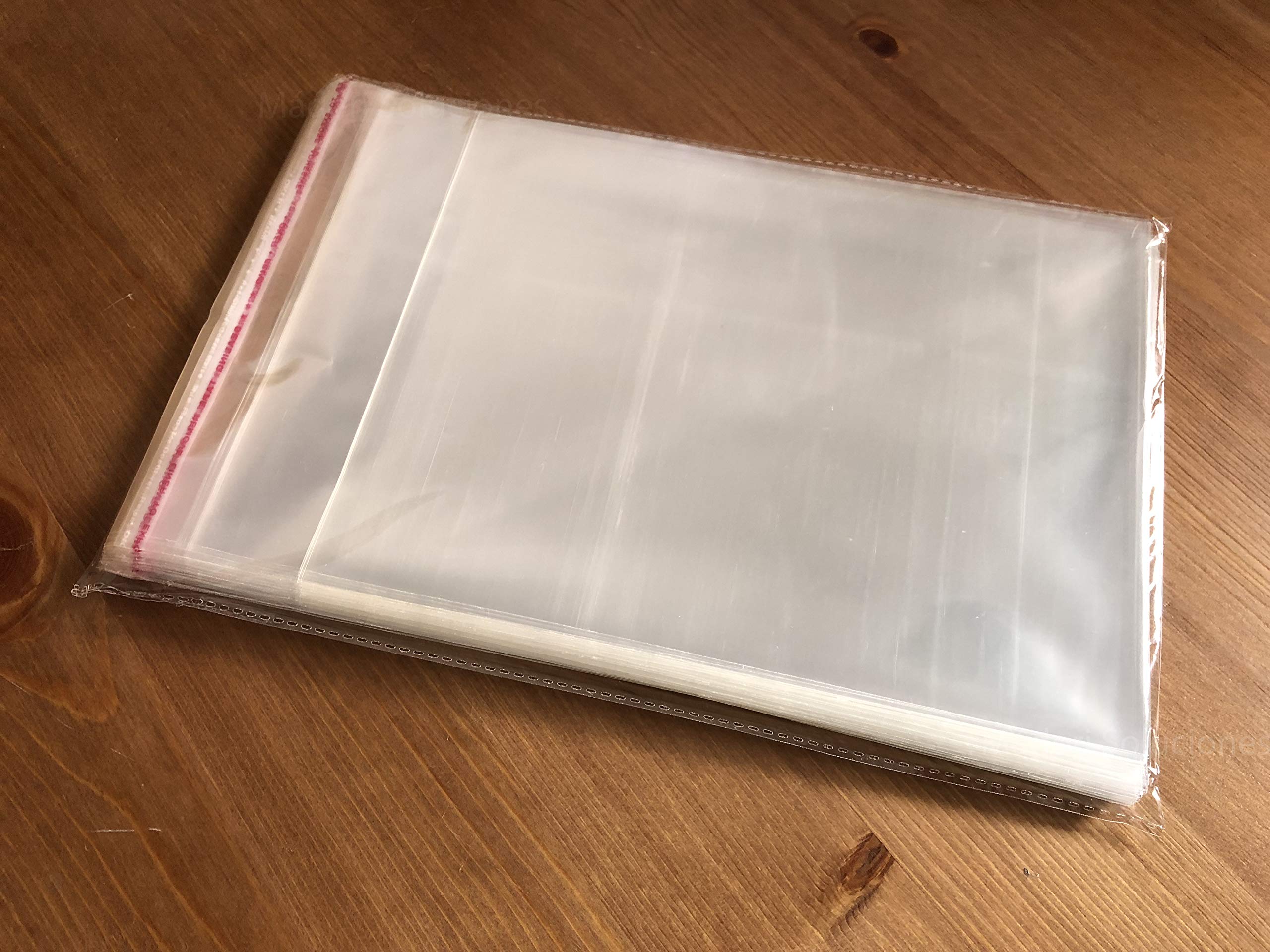 100 Custodie per astucci DVD da 14 mm con linguetta di chiusura adesiva riutilizzabile e superficie lucida di Mádori Soluzioni Cellulofan Protezione Antistatica Standard Autosigillante Colla DVD 14