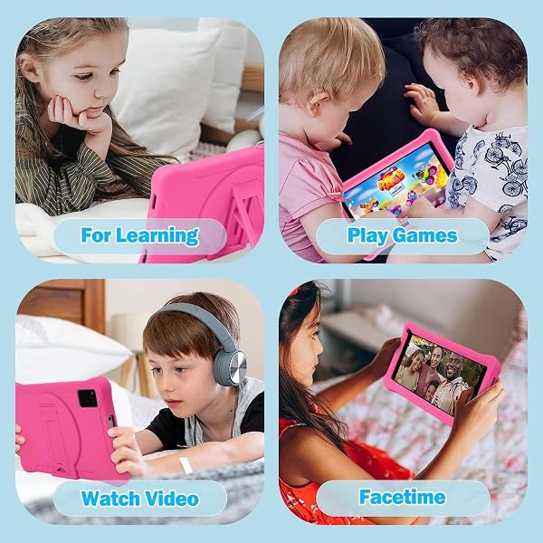 SUMTAB Tablet per Bambini 7 Pollici, Android, 3+5 RAM 64GB ROM (TF Card 128GB), Google Certificated, Kids Software Pre-Installato, Wifi, con Custodia Protettiva Antiurto - 4