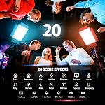 NiceVeedi 2-Pack RGB Photography Lighting with 20 Effects, 40W/360° Full Color/2700-6500K Studio Lights with Remote & Display, Video Light for Video Recording/Photography/Streaming/YouTube/TikTok