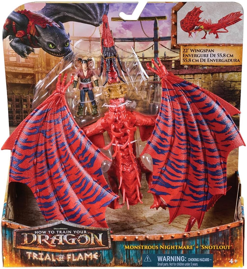 Monster Nightmare Dragon Figures and Smelly Viking, How to Train Your Dragon, Sunny