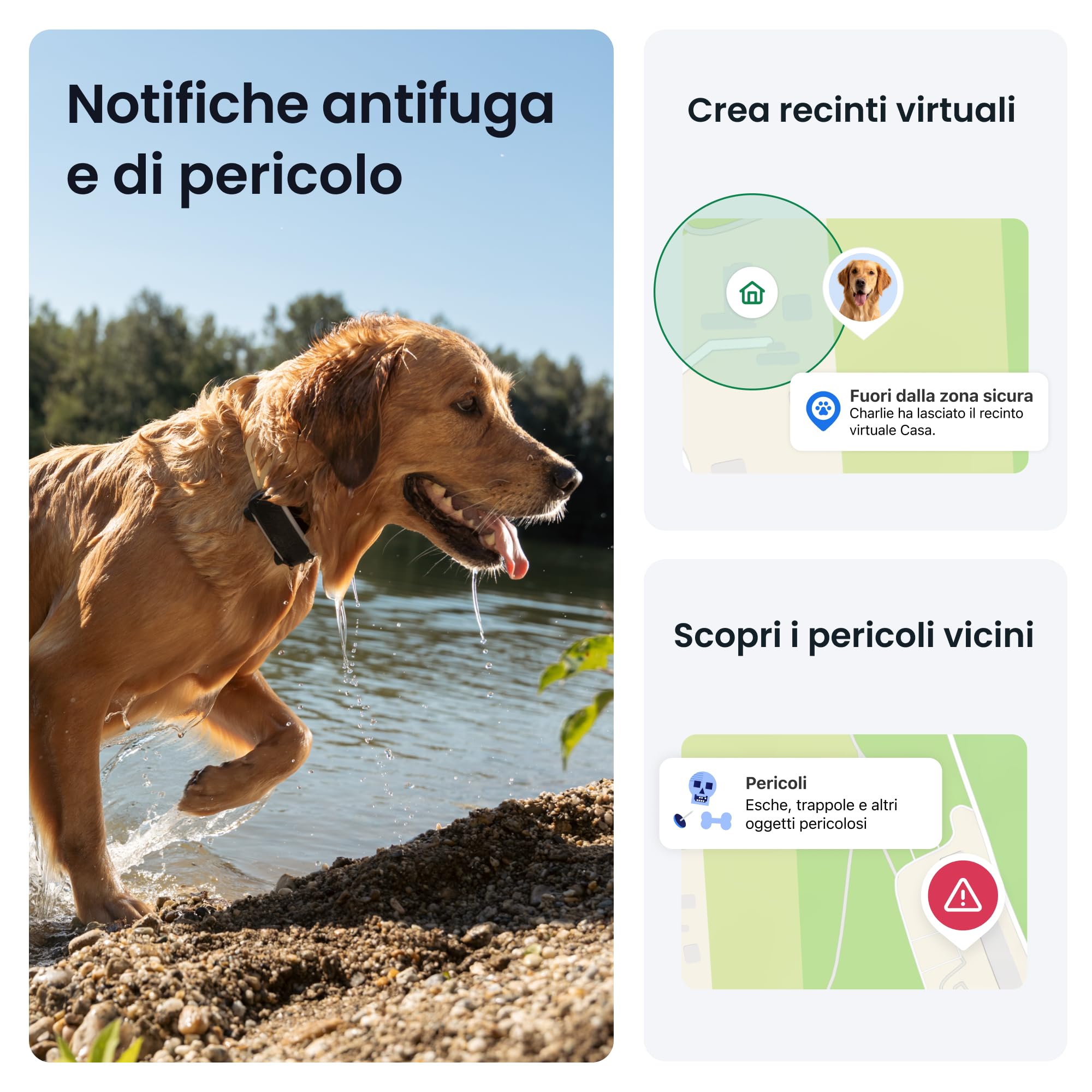 Tractive GPS Cane Intelligente XL (Nero)