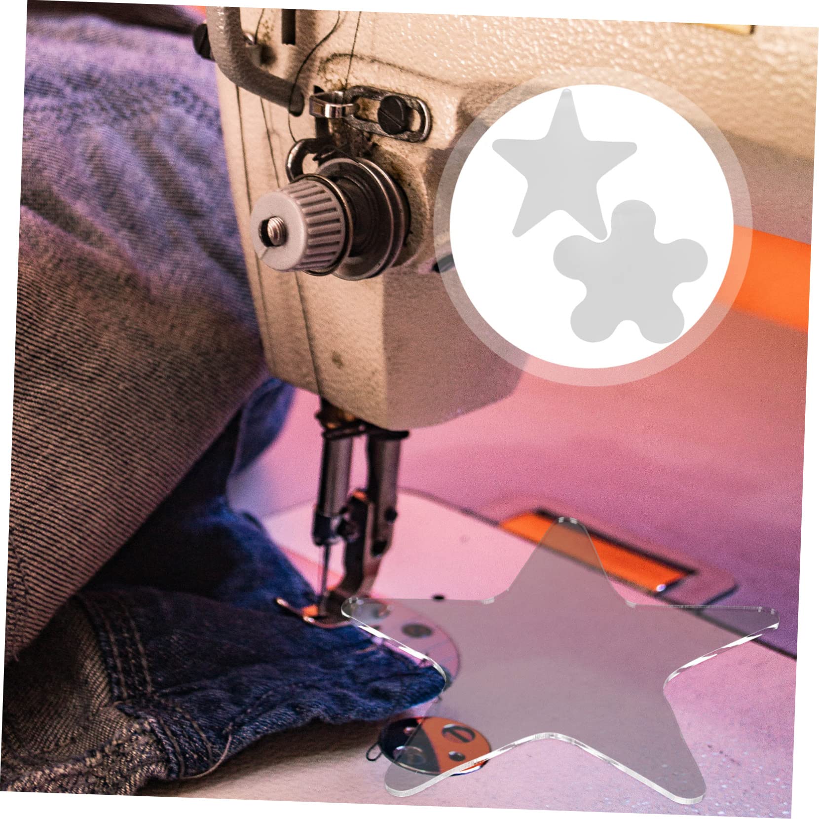 Lurrose 10piezas Plantillas De Acolchado Acrílicas Reglas Transparentes Para Manualidades De Ropa Diseños De Flores y Estrellas Herramientas De Costura Para y Patchwork