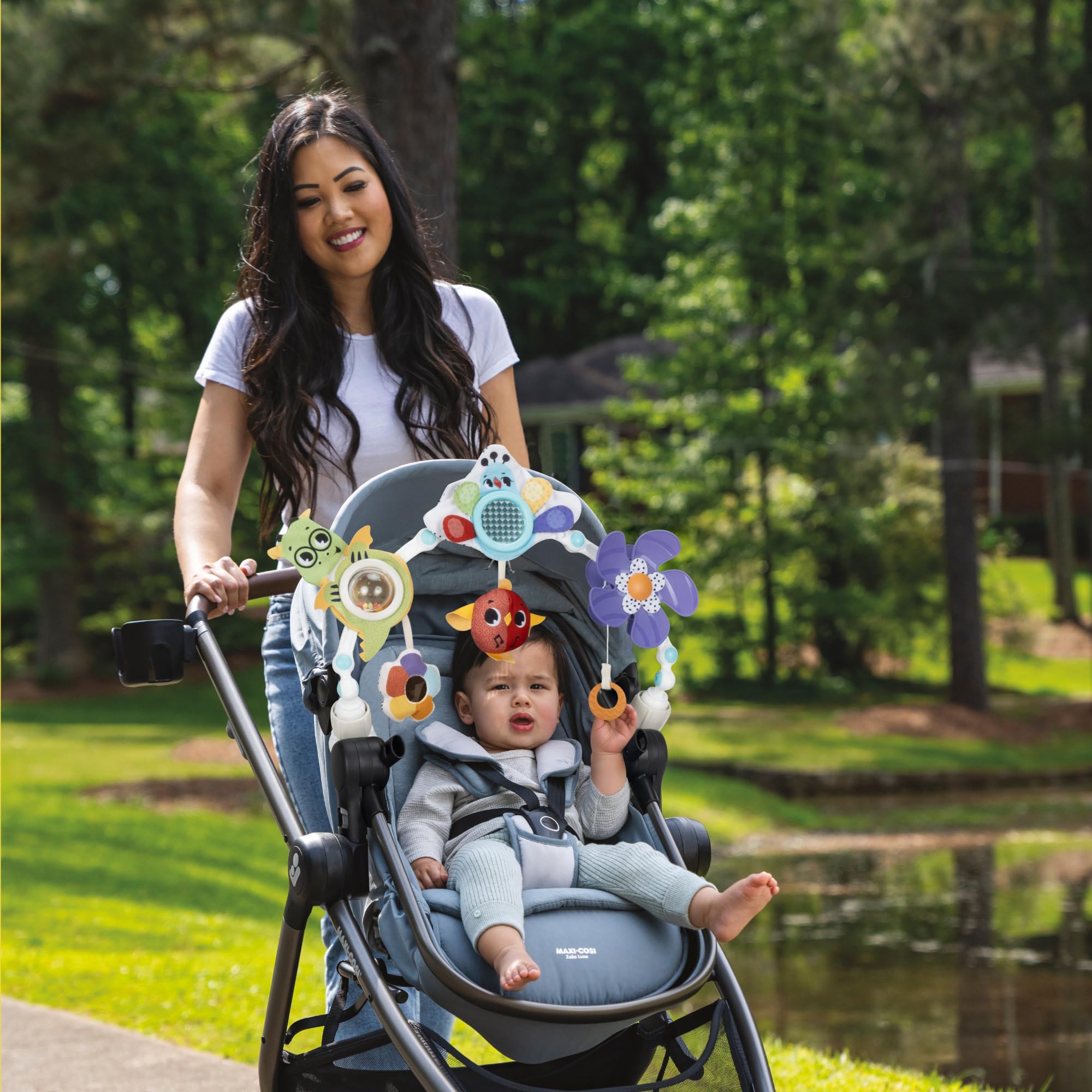 Tiny Love Born To Party Arco Gioco Passeggino con Clip Aggancio Universale, giostrina passeggino neonato, Compatibile con Passeggini, Gioco Educativo per Bambini, Collezione Born To Party - 5