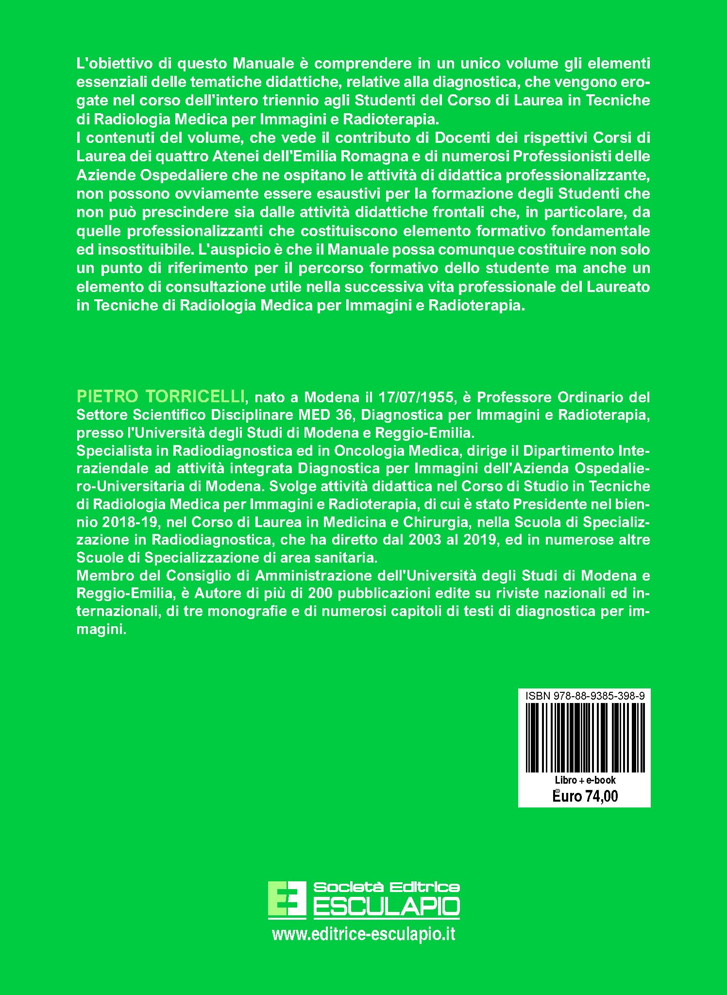 Manuale di diagnostica per immagini per tecnici sanitari di radiologia medica