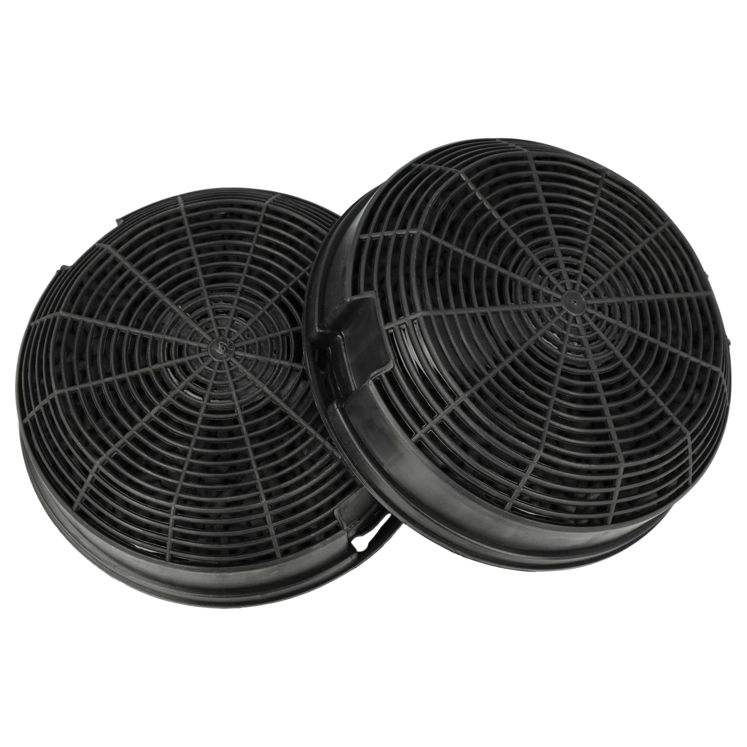 vhbw 2x Activated Carbon Filter compatible with Elica MISSY M20 SL3V 2L, M20 IX/A/60 Extractor Hood - 15.3 cm